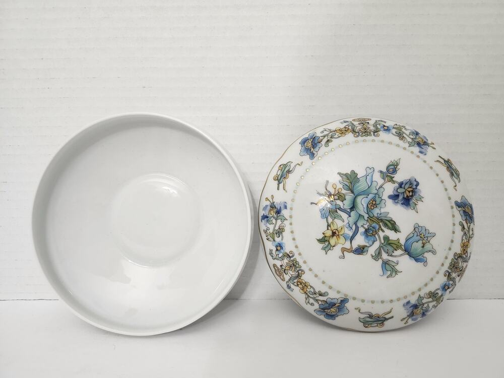 Haviland Limoges France Aquarius Porcelain Covered Trinket Box